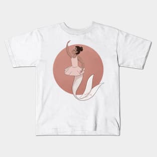 Ballerina Mermaid Kids T-Shirt